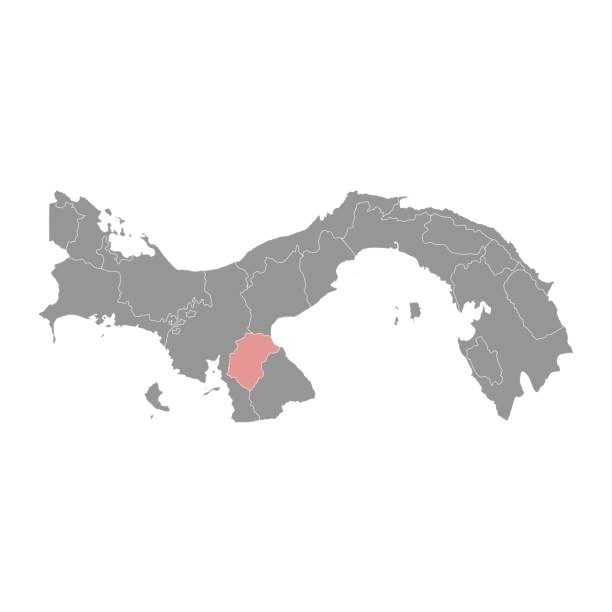 Map of Herrera, Panama